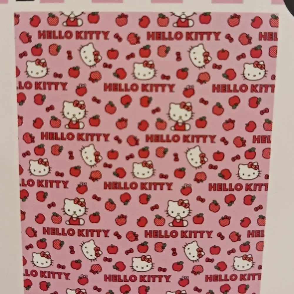 Hello Kitty Pink Throw Blanket with Apples